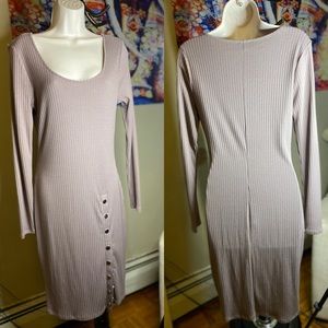Ribbed Long Sleeve Dress